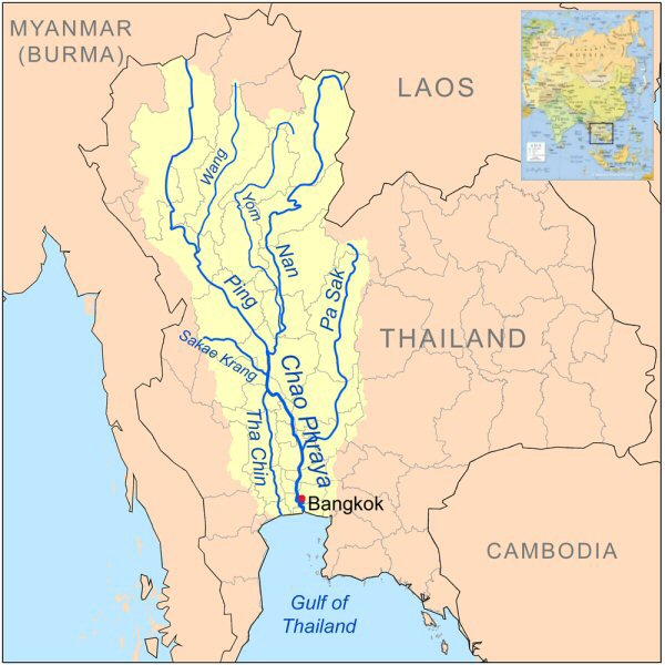 Chao Phraya River drainage basin.