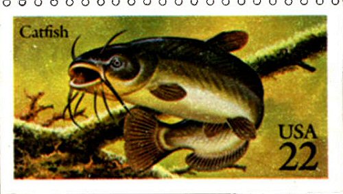 Catfish Stamp = Ameiurus melas
